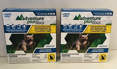 #ad Adventure Plus For Dogs 11 20 Lb 4 Month Supply Each Box Flea Protection $19.95