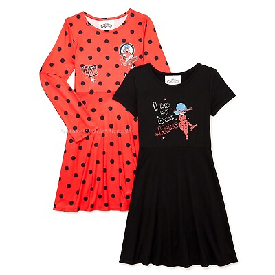 Miraculous Ladybug Girls Dress Set Size 4 5 6 8 10 12 Outfit Disney 2 Piece NWT $26.85