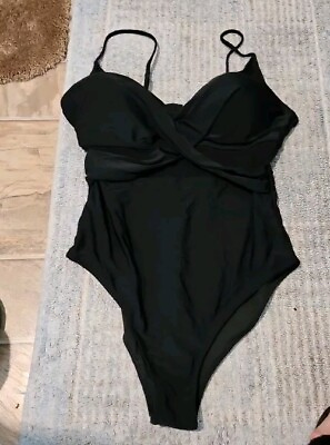 #ad New XL Padded Slimming Push Up Sexy Black One piece Swimsuit Bathing Suit $23.80