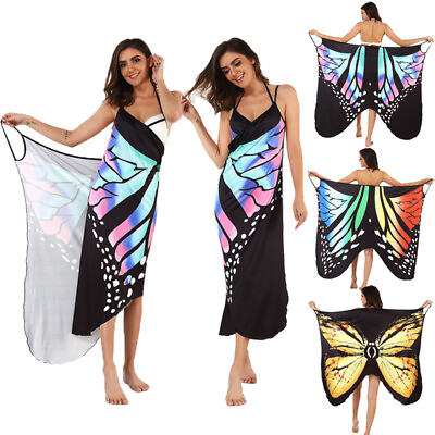#ad Summer Women Bathing Suit Bikini Swimwear Cover Up Beach Dress Sarong Wrap Pareo $19.39