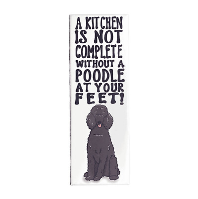 Black Standard Poodle Magnet Dog Portrait Art Gifts Collectible Kitchen Decor $9.00