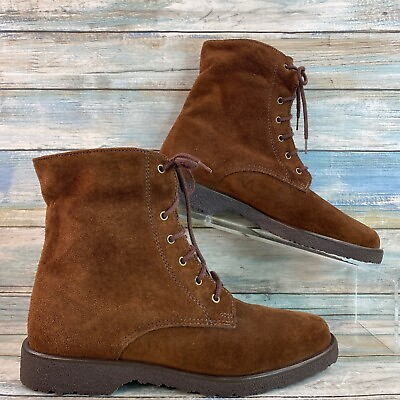 #ad Canada North Winter Snow Boot Womens 6M Waterproof Brown Suede Ankle Lace Up $28.56