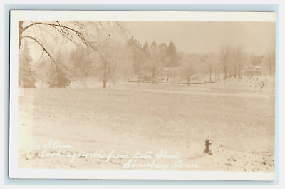#ad #ad 1911 Ice Storm Looking North Looking North Winter Scene Simsbury CT RPPC $98.18