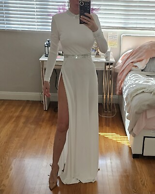 #ad Long white dress for event wedding $200.00