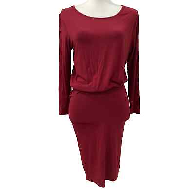 #ad ASOS Petite Red Longsleeve Slouchy Top Pencil Skirt Dress Size 2 $27.99