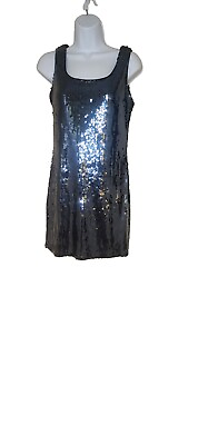 #ad blue sequin cocktail dress size $22.50