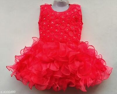 #ad Festive Frock Dress For Kids Net Birthday Dress For Baby Girl Free Shipping $24.98