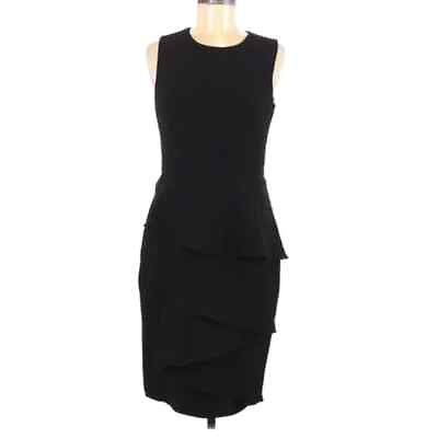 Eliza J Layered Skirt Black Cocktail Dress Size 8 $10.00