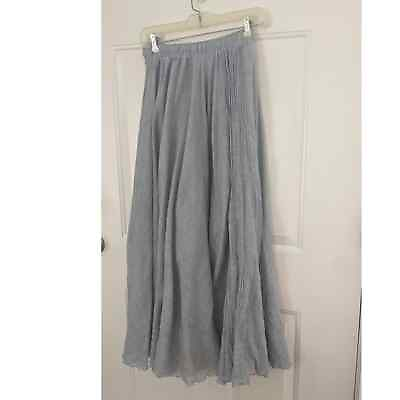 #ad Vintage Peasant Gray Layered Maxi Skirt no size tag see pictures $22.00