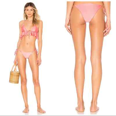 NEW Tularosa Pink Swim Holly Bikini Bottom Side Tie Women Size XL $22.40