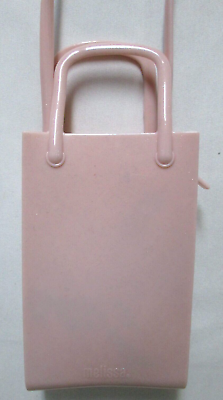 #ad Melissa mini Jelly rubber Pink shoulder crossbody tote bag purse $24.74