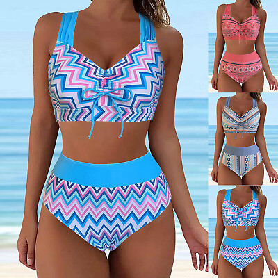 #ad Cute Swimsuits for Juniors Women High Waisted Bikini Sexy Push Up Two Piece $21.94