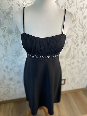 #ad Vintage Black Cocktail Dress Gems 10P $24.00