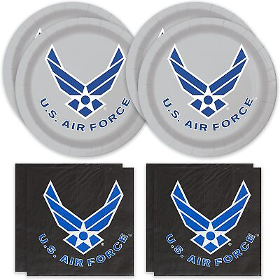 #ad U.S. Air Force Party for 16 guests Includes 16 ea. 7 Dessert Plates and Luncheon $36.74