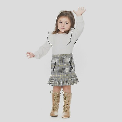 #ad Wonder Nation Baby Girls amp; Toddler Girls Skirt Set Cream 4T $15.99