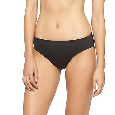 Women#x27;s Full Coverage Hipster Bikini Bottom Clean Water Black bathing suit $7.99