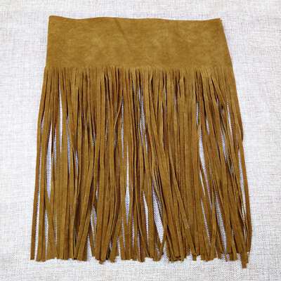 #ad #ad 2M Double sided Faux Suede Tassel Fringe Trim DIY Skirt Dress Bag Sew Craft Chic $14.99