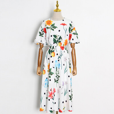 #ad Women#x27;s Summer Floral A Line Soft High Waisted Off Maxi Dress $90.01