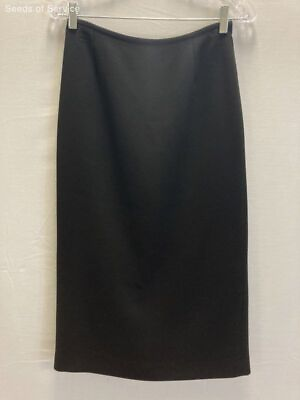 #ad Black Full Length Business Dress Skirt Womens 2 $18.88