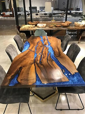 #ad #ad River Table Epoxy Dining Table Resin Coffee Table Ocean Table Living Room Table $2809.00