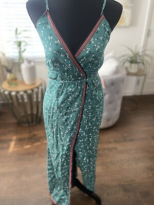 #ad Billabong Women’s Soft Seas Emerald Maxi Dress size XS $24.00