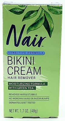 #ad Nair Bikini Cream Hair Remover with Green Tea Sensitive Formula 1.7 oz $7.99