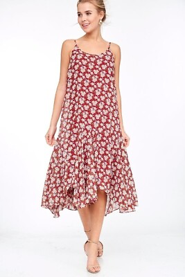 Floral Maxi Hippie Style Free Flowing Lines Dress 3 Colors $32.17