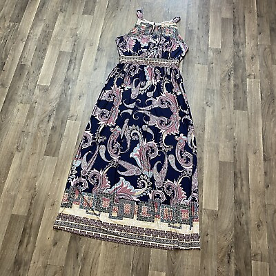 #ad Gilli Colorful Paisley Sleeveless Maxi Dress $15.00
