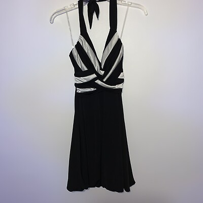 #ad NWT Teeze Me Halter Dress V Neck Dillards Size Medium $69 $34.99