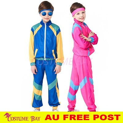 #ad Kids Boys 80s Retro Hippie Disco Dance Party Dress Up Book Week Cosplay Costume AU $39.95