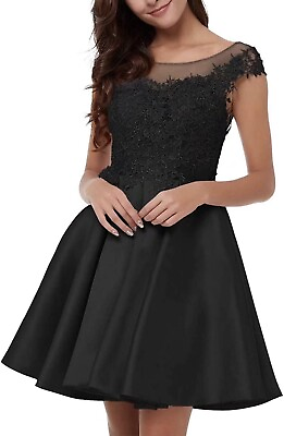 #ad Women#x27;s Short Homecoming Dresses Lace Floral Lace Up Prom Party Dresses. Size: 4 $45.99