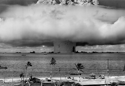 #ad Operation Crossroads Bikini Atoll Nuclear Bomb Explosion Photo 4quot; x 6quot; reprint $8.50