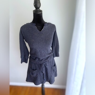 Quicksilver Sweater French Terry Beach Dress size S Heather Blue $32.00
