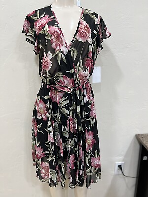 #ad Alexa B Nites Floral Evening Dress Size 10 Petite $24.99
