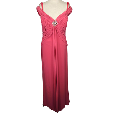 #ad #ad Fuchsia Maxi Cocktail Dress Size 8 New with Tags $89.25