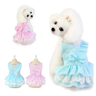 #ad Dog Sweet Princess Puppy Cat Dress For Small Medium Dog Chihuahua Pet Cute Skirt $4.45