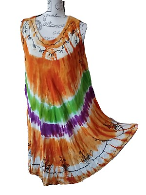 #ad #ad Cute Options Dress Flowy One Size Fits Most India Rayon Boho Hippie Sundress $32.75