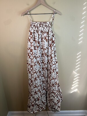 #ad A21 Universal Thread Brown Floral Maxi Dress Size XL $15.00