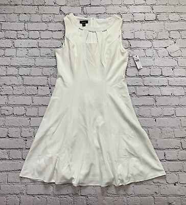 #ad NWT ALYX White Sleeveless A Line Mini Dress Size 8 Cut Out Lined Dress MSRP $79 $34.99