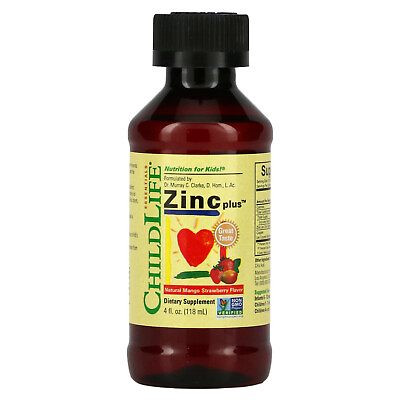 #ad Essentials Zinc Plus Natural Mango Strawberry 4 fl oz 118 ml $13.72
