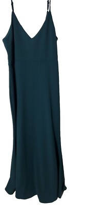 #ad #ad Lulus women#x27;s Dark Green Lined Formal Maxi dress size XL Hi Waist STUNNING $24.99