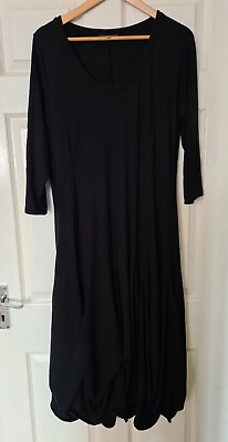 #ad SAHARA Long Black Maxi Dress Large Bust 36quot; VGC Lagen GBP 48.00
