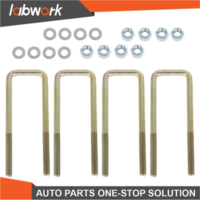 Labwork Square U Bolts 2.5quot; Wide Leaf Springs 8.75quot; Long For 1988 2019 Chevy GMC $35.42