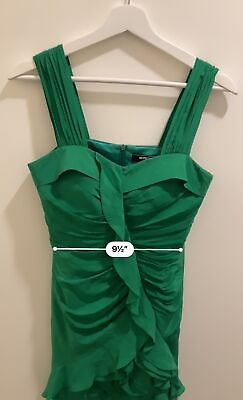 #ad Vibrant Green Cocktail Dress with Ruched Bodice and Layered Ruffles St Patrick $19.99