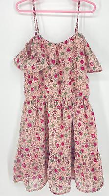 #ad Childrens Place Girls Size 7 8 Summer Dress Floral Flutter Sleeve Lined 1828 $6.50