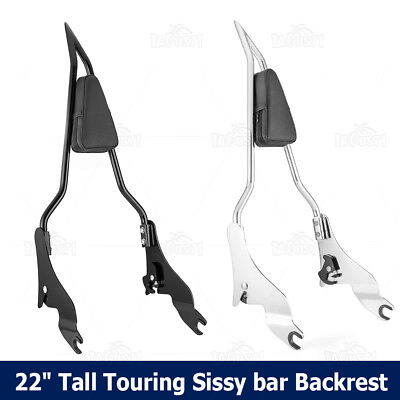 22quot; Tall Backrest Sissy Bar For Harley Road Glide Street Touring Road King 09 23 $99.99