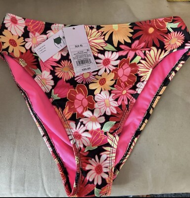 #ad Wild Fable Floral High Waist Cheeky Bikini Bottoms High Cut Leg Women S NEW $7.99