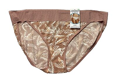 #ad NWT Jockey Soft Touch Lace Bikini Panties Size 8 XL Desert Tropics Print $8.00