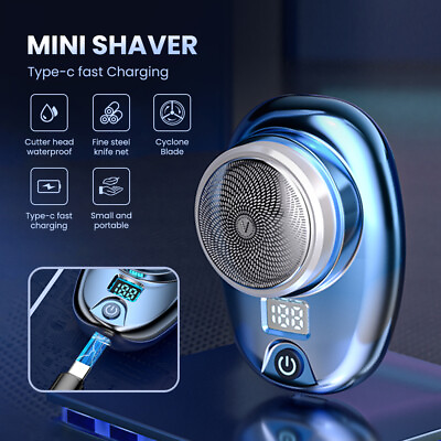 Mini Shave Portable Electric Razor for Men USB Rechargeable Shaver Home Travel $14.99