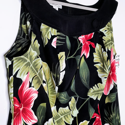 #ad Kim Rogers Size 16 Dress Sleeveless Tropical Hibiscus Sundress plus size Women#x27;s $18.25